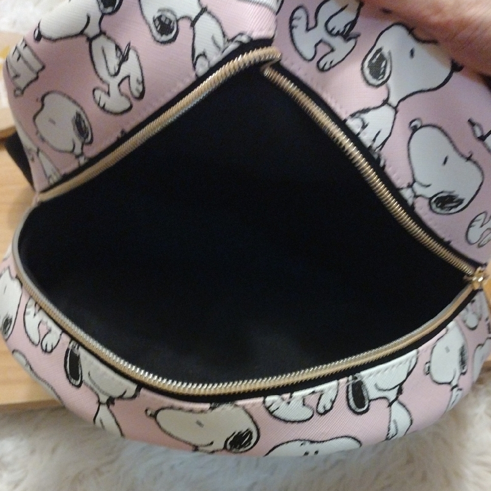 Peanuts Snoopy Patterned Pink Mini Backpack 🆕 NWT - image 9